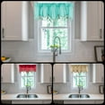 thumbnail image 2 of WAVE Rod Pocket Faux Silk Window Ascot Beaded Tassel Swag Topper Valance 55"x18", 2 of 2
