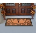 thumbnail image 5 of A1HC Natural Coir and PVC Monogrammed Floral Design Door Mat, 30" x 60", Anti-Shed Treated Durable Heavy Duty Front Door Mat for Outdoor Entrance, 5 of 7