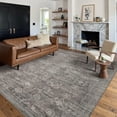 thumbnail image 1 of Alfombra Area Rugxara, vintage, retro, bohemio, 150 x 210 cm, gris, lavable, 1 of 8