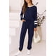 thumbnail image 4 of Conjunto de Jogger para Mujer PRETTYGARDEN Manga Larga Azul Marino M, 4 of 6