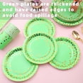 thumbnail image 4 of Green Paper Plates, 168 Pcs Lime Green Plates and Napkins Party Supplies, Birthday Plates Serve 24, for St Patricks Day, Graduation Party Decorations, 4 of 9