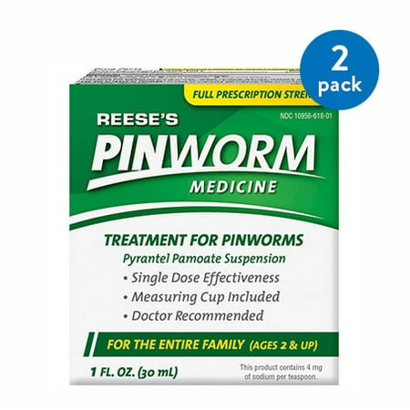 (2 Pack) Reese's Pinworm Medicine, 1 oz (Best Over The Counter Worm Medicine For Dogs)