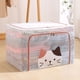 thumbnail image 1 of Caja de almacenamiento transparente grande, resistente al agua y a la humedad, plegable, para guardar ropa, armario de dormitorio, caja de almacenamiento de tela, 1 of 6