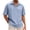 Blue-mens shirt, variant on RongHuan Linen Shirts for Men Summer Loose Fit Short Sleeve T Shirt Casual V Neck T Shirts Trendy Beach Tee Shirt