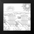 thumbnail image 2 of Varacek, Pam 12x12 Black Modern Framed Museum Art Print Titled - Beach Day, 2 of 5