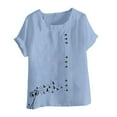 thumbnail image 4 of Taqqpue Summer Tops for Women Short Sleeve Crew Neck Plus Size Shrits Printed Lightweight Loose Fit Casual Tee Shirts S-5XL, 4 of 4