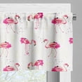 thumbnail image 3 of Ambesonne Flamingo Valance Pack of 2, Tropic Birds and Spots, 42"X12", Hot Pink Blush, 3 of 5