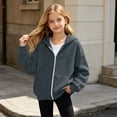 thumbnail image 2 of Shadoumai Oversized Hoodie For Girls 2026 Fall Winter Trendy Long Sleeve Zip Up Hooded Sweatshirt Cute Preppy Teens Clothes, 2 of 5