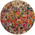 thumbnail image 3 of Unique Loom Estrella Collection Area Rug - Mila (8' Round Multi/Beige), 3 of 7