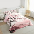 thumbnail image 3 of Manfei Cherry Blossoms Full Size Comforter Sets 3-Piece for Boys Girls,Pink Sakura Bedding Comforter Set,Japanese Style Lightweight Bedding Sets,Luxury Bedroom Decor,Reversible, 3 of 8