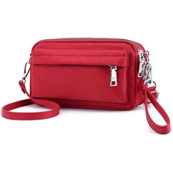 Mobile Phone Shoulder Bag Women Small Bag Shoulder Bag Crossbody Cell Phone Bag Phone Bag for Women Girls (Red)