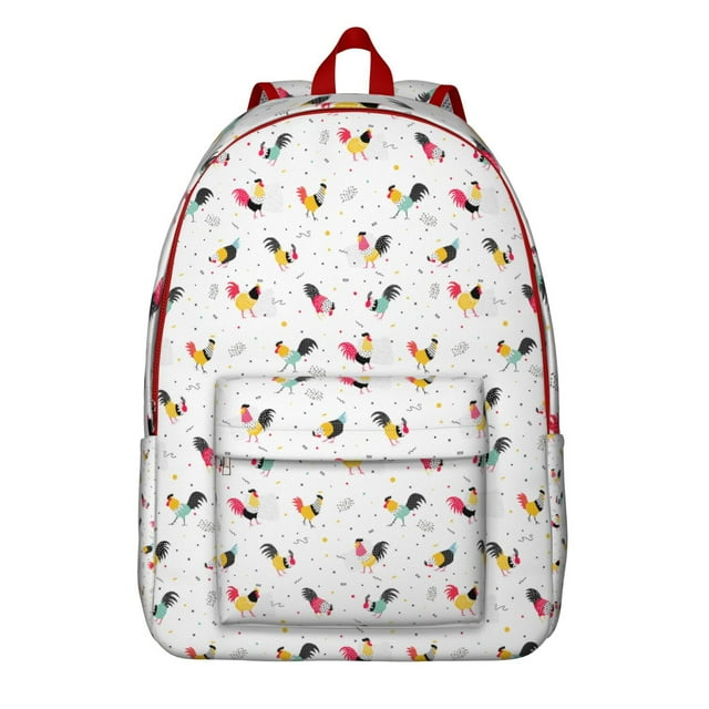 Egg and Chick Cartoon Pattern Artistic Backpack – Lightweight Travel Backpack with Comfortable Carrying and Anti-theft Features for Students, Teens, and Outdoor Enthusiasts