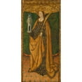thumbnail image 2 of Anonymous 11x18 Gold Ornate Wood Frame and Double Matted Museum Art Print Titled - Saint Barbara (15th Century), 2 of 4