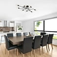thumbnail image 2 of The Lighting Store Olalla 8-Light Black Sputnik Linear Flush Mount, 2 of 5