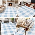 thumbnail image 5 of Blue Checkered Area Rug 5x7 FT, Non Slip Bedroom Throw Carpet, Blue White Buffalo Plaid Washable Soft Floor Carpet Non-Shedding Rug for Dining Room Bedside Classroom Desk, 5 of 9