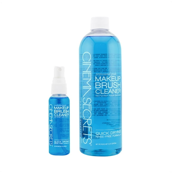 Limpiador de brochas de maquillaje CINEMA SECRETS de secado rápido 473 ml y 60 ml