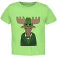 thumbnail image 1 of St. Patrick's Day Irish Leprechaun Moose Toddler T Shirt Lime 4T, 1 of 1