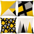 thumbnail image 1 of Juego de 4 fundas de cojín de 45x45 cm, funda de almohada suave decorativa con diseño geométrico Simple para el hogar, la sala de estar, el dormitorio y el sofá TUNC  Sencillez, 1 of 5