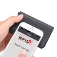 thumbnail image 3 of Carbon Fiber RFID Blocking Men's Credit Card Holder Leather Bank Card Wallet Case Cardholder Protection Purse For Women, 3 of 6