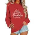 thumbnail image 2 of Goodtrade8 Christmas Womens Sweatshirts Merry Sweatshirts Printed Long Sleeve Crew Neck Christmas Gifts, 2 of 6