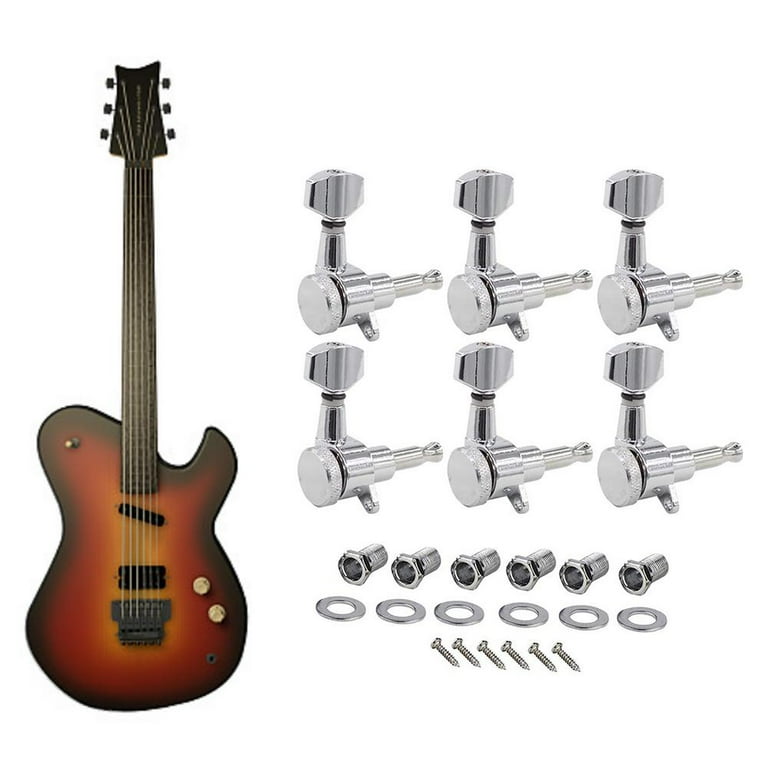 Julam 6PCS Acoustic Guitar Tuning Pegs Machine Head Tuners Knobs