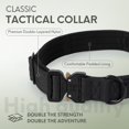 thumbnail image 2 of Jumpress Heavy Duty Tactical Dog Collar for Large Dogs 1.5 Inch Wide, Escape-Proof Airtag Dog Collar with Soft Handle (Black, L), 2 of 7
