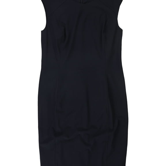 Ralph Lauren Womens Sleeveless Non Belted Sheath Dress, Blue, 14