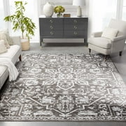 Well Woven Della Grey Vintage Medallion Pattern Area Rug 9x13 (9'3" x 12'6")