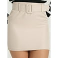 thumbnail image 3 of High Waist Mini Skirt with a Belt Detail, 3 of 4