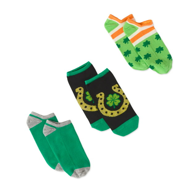 Women's Leprechaun St. Patrick's Day No Show Socks, 3 Pack - Walmart ...