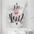 thumbnail image 1 of Saying Tapestry, Handwritten Style Phrase You are My Heart Romantic Love Message, Fabric Wall Hanging Decor for Bedroom Living Room Dorm, 5 Sizes, Seal Brown Coconut, by Ambesonne, 1 of 1