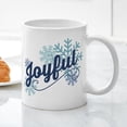 thumbnail image 3 of CafePress - Joyful Snowflakes Mug - 11 oz Ceramic Mug - Novelty Coffee Tea Cup, 3 of 4