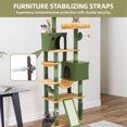 thumbnail image 5 of Uforic 76" Large Cactus Cat Tree Tower, Multi-Level Cat Condo with sisal Scratching Post & Plush Platform, Hammock, Green, 5 of 9