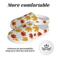 thumbnail image 6 of KLL Maple Leaf Pattern Adult Unisex Cozy Slippers,Fuzzy Slip-on Slippers TPR Sole Slippers Comfort Plush Home Footwear for Indoor & Outdoor-39/40, 6 of 7
