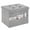 Grey, variant on ZOES HOMEWARE Small Storage Ottoman with Storage and Side Pocket, Ottoman Velvet Footstool, Foldable & Collapsible, 16"x12"x12" Black
