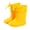 Yellow, variant on Rain Boots Kids Waterproof Non- Flexible Easy On Off Mid Ankle Lightweight,for Toddler Little Big Kids Outdoor Rainy Day