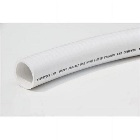 1 in. x 50 ft. 100-50WH Schedule 40 Flexible PVC Pipes, White
