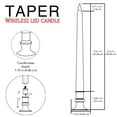 thumbnail image 3 of Brite Star Battery Operated 12-Inch LED White Candles - 2 Count Amber Flickering Flameless Taper Candles - Perfect for Indoor Window, Outdoor Patio Home Decor, 3 of 5