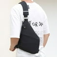 thumbnail image 5 of Bolso cruzado en el pecho: bolso cruzado ultrafino, mochila de hombro, paquete lateral invisible para hombres y mujeres, 5 of 5
