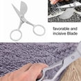 thumbnail image 4 of HUGFEGWE Mini Portable Duckbill Carpet Shears for Rug Making and Crafts, Stainless Steel Trimmer with Easy Grip Handle, 1 Piece (Silver Color) CJB91-36298, 4 of 9