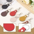 thumbnail image 3 of 20Pcs Leather Keychain Blanks 22mm ID x 28mm OD Round Shaped Leather Key Chain for Stamping Laser Engraving, Apricot, 3 of 6