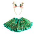 thumbnail image 4 of SJLDQY Carnival Girls Deer Dress Up Lace Mesh Dress With Headwear Outfits Funny Party Stage Performance Clothes Set, 4 of 4