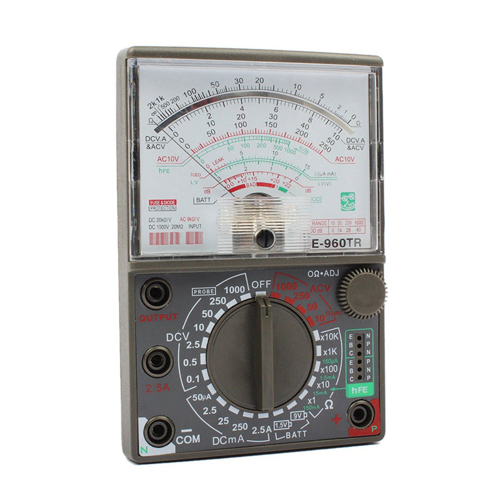 3X Analog Multimeter De-960Tr AC DC Volt Ohm Current Testing Electrical Multitester