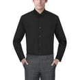 Men's Slim Fit Dress Shirt Solid Spread Collar Men Shirts Long Sleeve