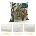 thumbnail image 4 of Qinduosi Hello Winter Pine Cone Decorative Throw Pillow Cover, Let It Snow Wooden Christmas Tree Cushion Case Decor, Bow-Knot Berry Snowflake Pillowcase Decorations for Sofa Couch  White, 4 of 5