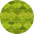 thumbnail image 1 of Ahgly Company Machine Washable Indoor Square Transitional Chameleon Green Area Rugs, 3' Square, 1 of 7