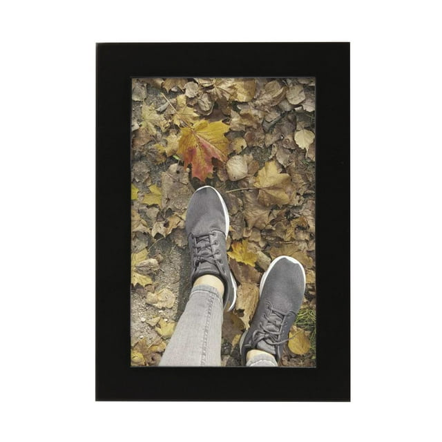 DesignOvation Gallery 4" X 6" Black Picture Frame