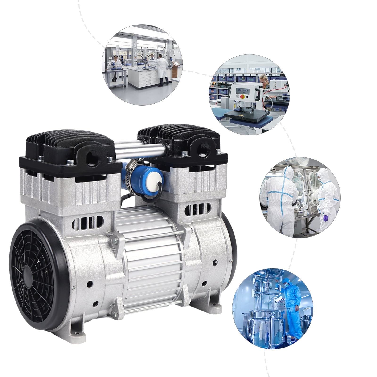 Wildnix High-Performance Oil-Free Vacuum Air Pump, 1100W Power, Pure Copper Motor, Low Noise, High Safety, Efficient Heat Dissipation for Quiet Operation