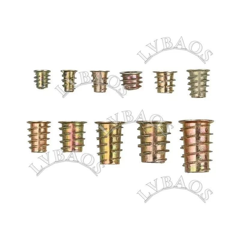 CIRCLE- 230Pcs Threaded Hex Drive Insert Fixing Wood Screw Inserts Nuts M4/M5/M6M8/M10