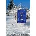 thumbnail image 2 of Toland Home Garden Winter Snowflakes Monogram E Personalized Winter Flag Double Sided 12x18 Inch, 2 of 5